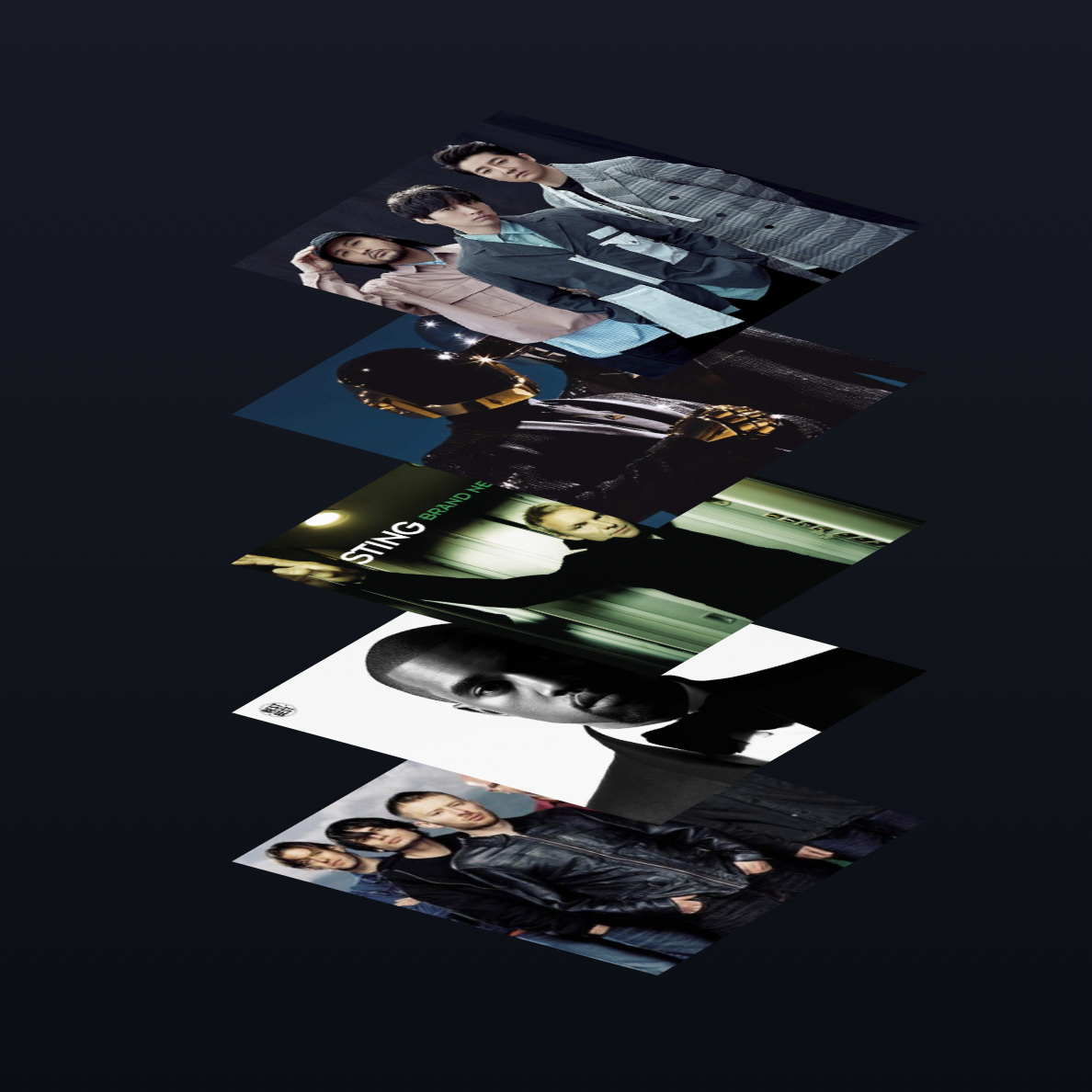Displays my top 5 artists on repeat